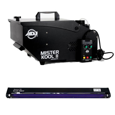American DJ Mister Kool II Smoke Fog Machine w/ 48 Inch Black Pro Black Light - VMInnovations