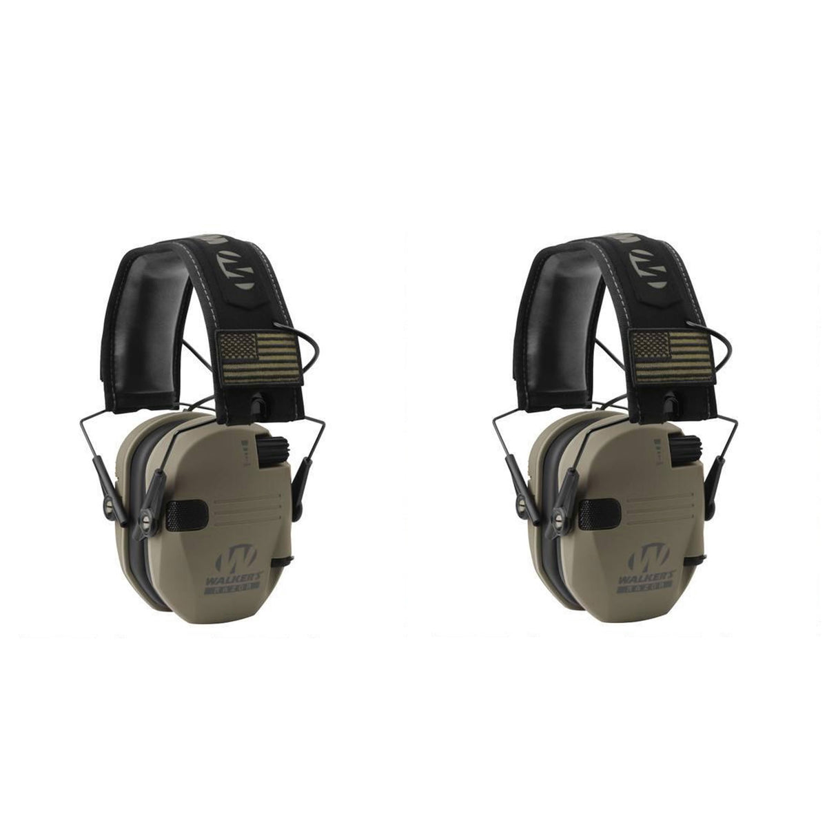 Walker's Patriot Razor Slim Shooting Ear Protection Muffs, NRR 23dB (2 Pack) - VMInnovations