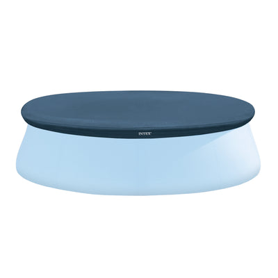 Intex 10 Foot Easy Set Round Above Ground Swimming Pool Debris Vinyl Cover, Blue