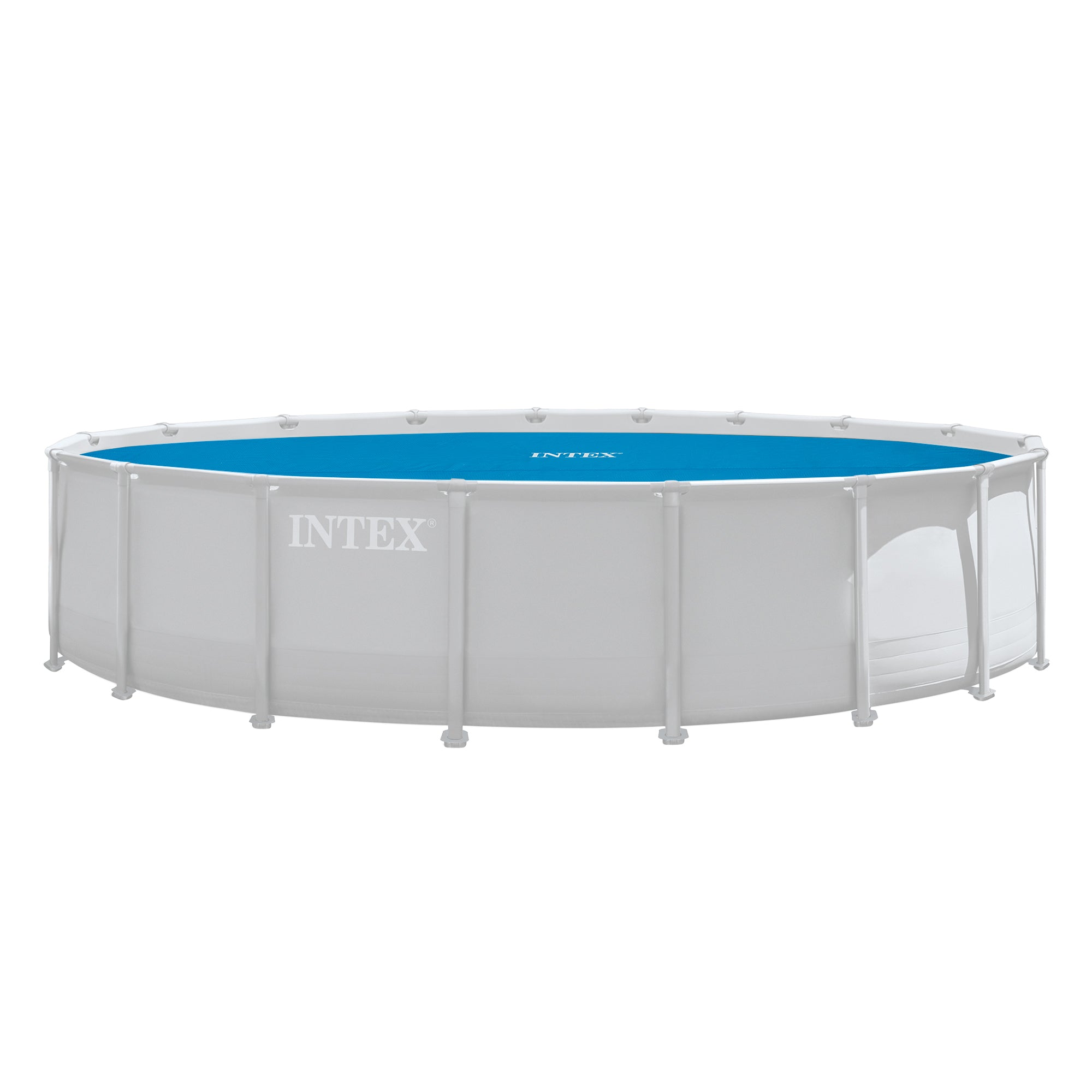 Intex 18 Ft Round Easy Set Blue Solar Cover for Swimming Pools, Pool Cover Only