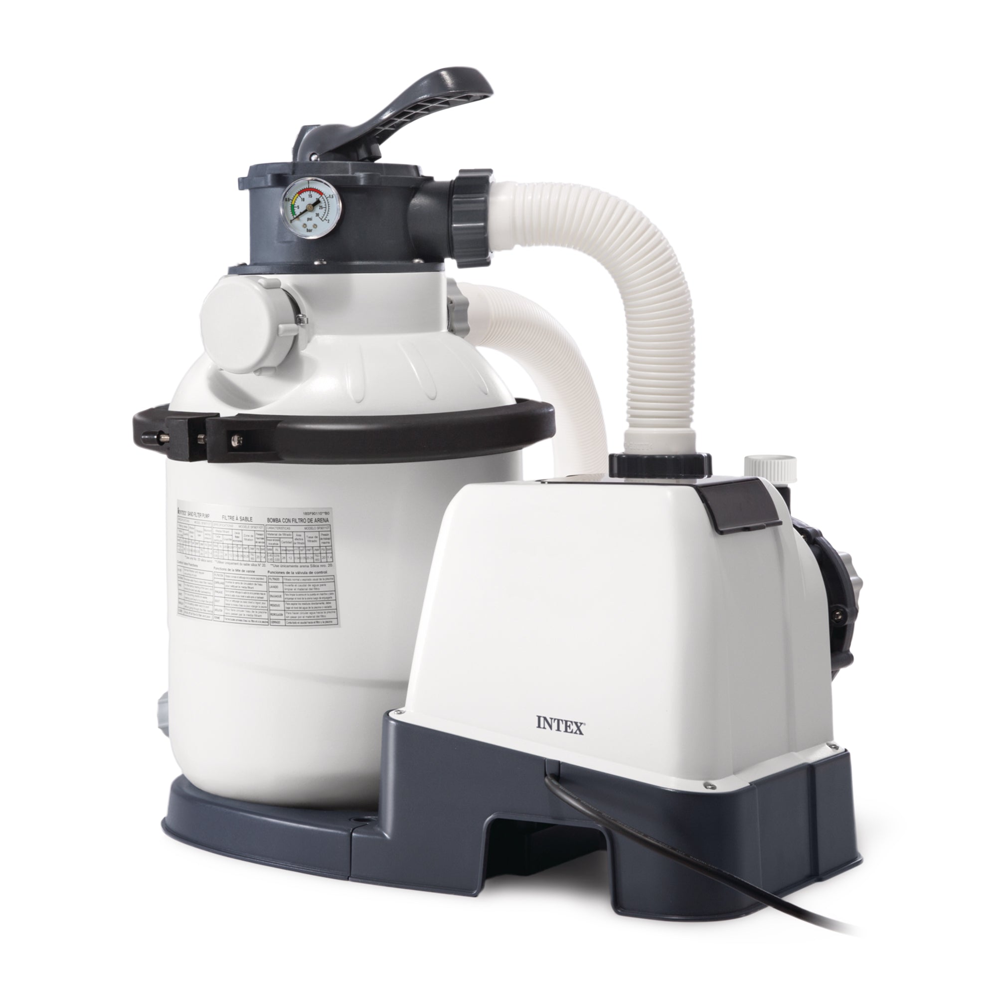 Intex Clear 1500 GPH Sand Filter Pump for Above Ground Swimming Pools(Open Box)