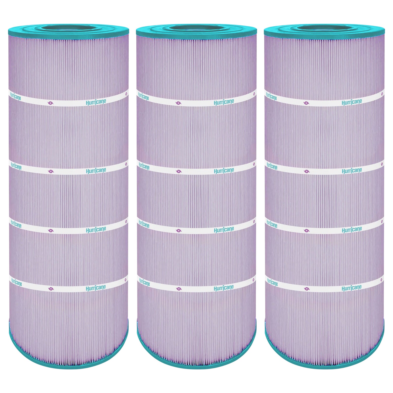Hurricane 3 Pack HF8316-01P Platinum Purple Pool Filter Cartridge Replacement - VMInnovations