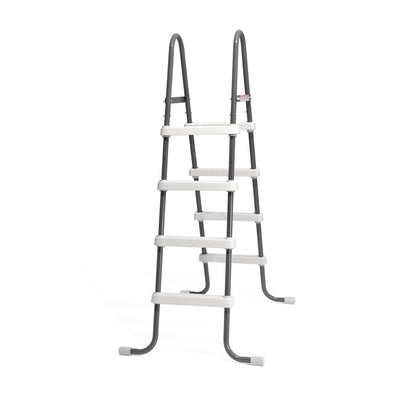 Intex Steel Frame Above Ground Swimming Pool Ladder for 48 Inch High Wall Pools