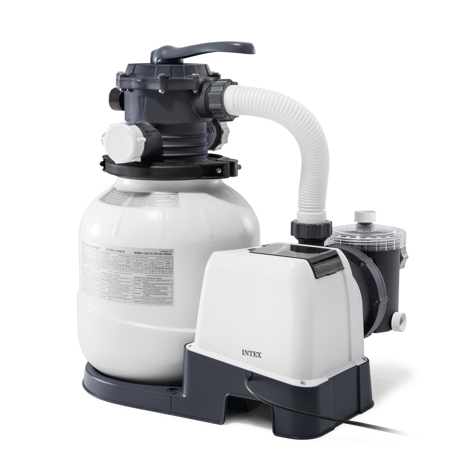Intex 2100 GPH Above Ground Pool Sand Filter Pump with Automatic Timer(Open Box)