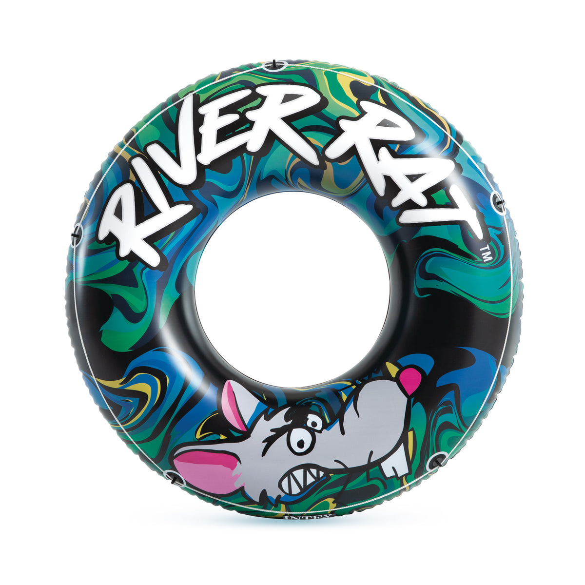 Intex River Rat 48 Inch Inflatable Lake Boat Towable Floating Tube, Color Varies
