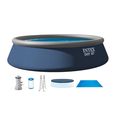 Intex Easy Set 15' x 42" Round Inflatable Outdoor Above Ground Swimming Pool Set