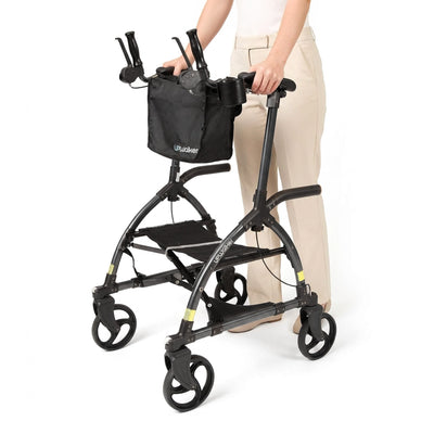 LifeWalker UPWalker Large Original Upright Rollator Walker w/ Seat for Seniors - VMInnovations