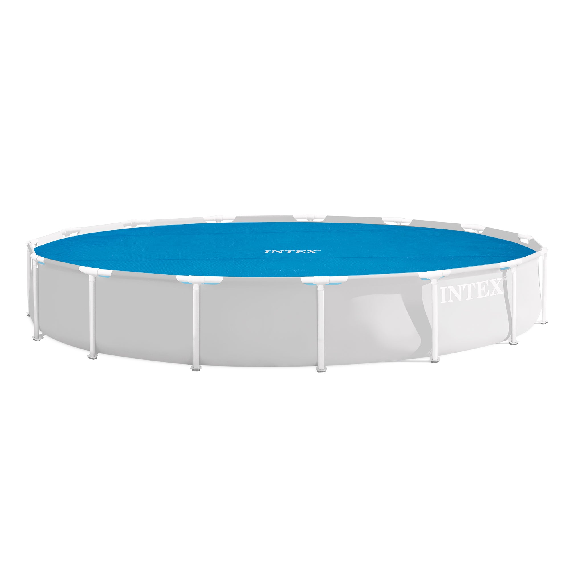Intex 15 Foot Round Easy Set Vinyl Solar Cover for Swimming Pools, Blue | 29023E