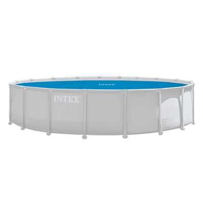 Intex 18 Ft Round Easy Set Blue Solar Cover for Pools, Pool Cover Only (Used) - VMInnovations
