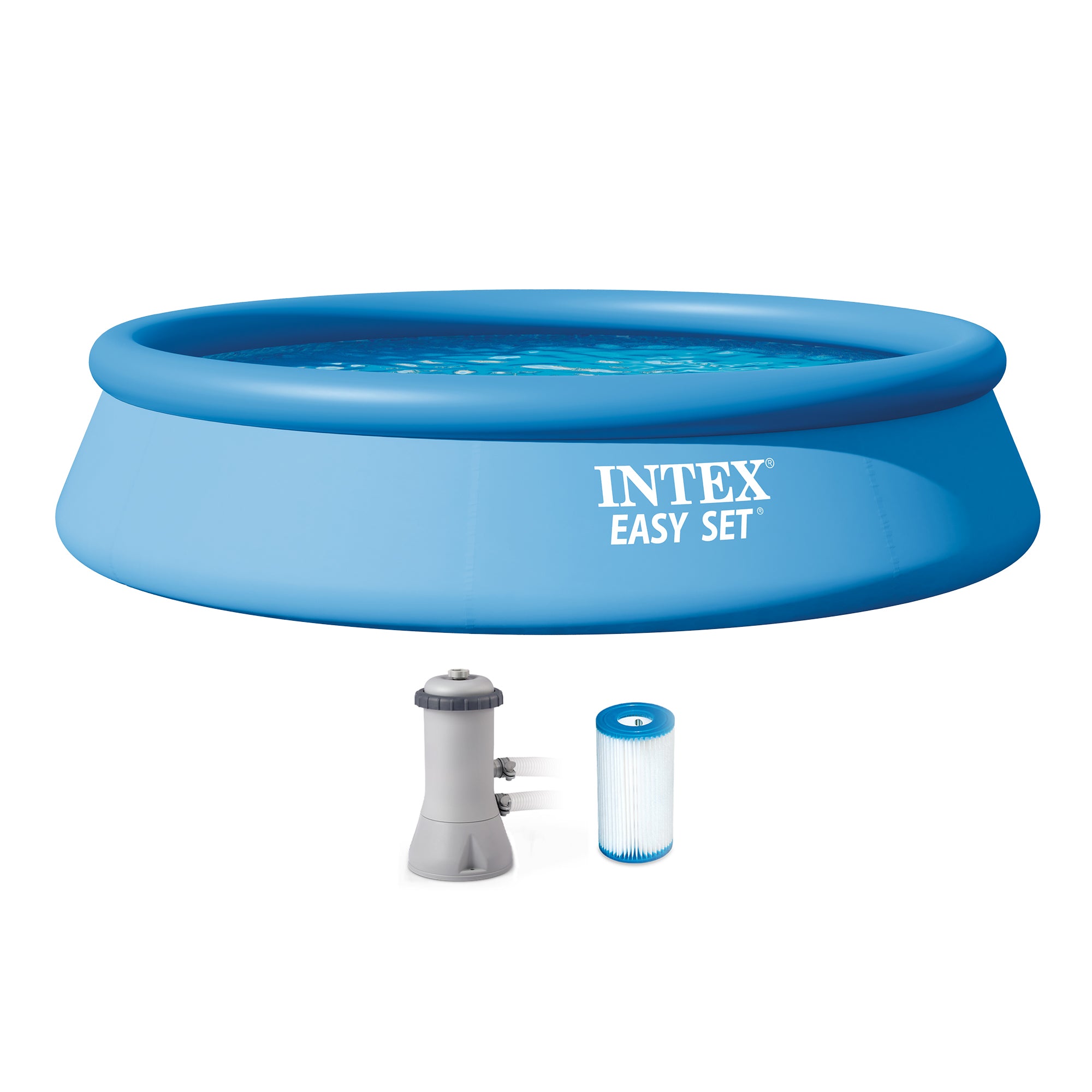 Intex 13' x 33" Easy Set Above Ground Pool Kit & 530 GPH Filter Pump (For Parts) - VMInnovations