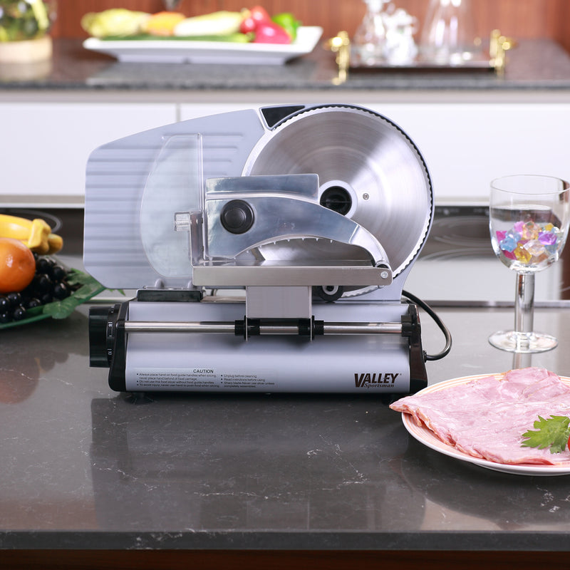 Valley Sportsman 1AFS205Q 180W 8.7" Electric Stainless Steel Meat Deli Slicer
