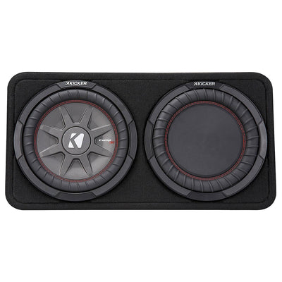 Kicker CompRT 800W Dual 10 Inch Slim 2 Ohm Loaded Sealed Subwoofer (2 Pack) - VMInnovations