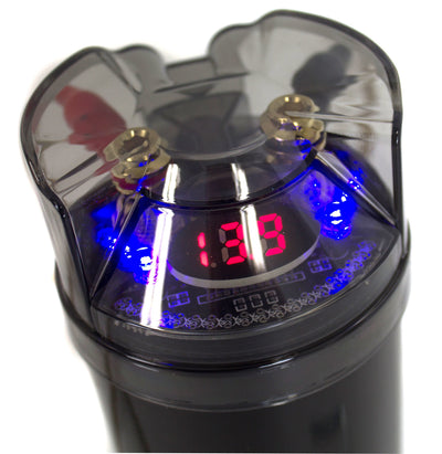 BULLZ AUDIO 2200 Watt 12v 2.2 Digital Car Power Farad Capacitor (Refurbished)