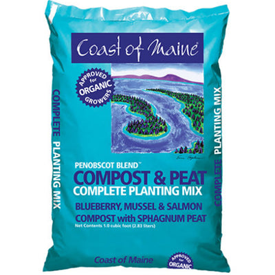 Coast of Maine Compost and Peat Organic Plant Mix, 1 Cubic Foot (10 Pack)