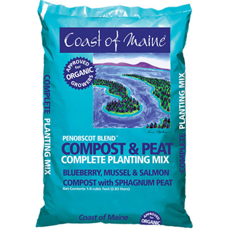 Coast of Maine Compost and Peat Organic Plant Mix, 1 Cubic Foot (8 Pack)