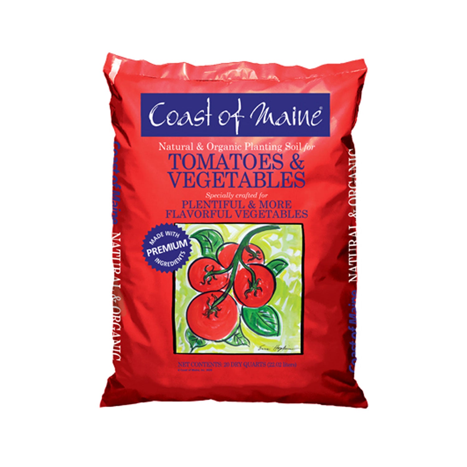 Coast of Maine Tomato and Vegetable Planting Soil, 20 Quart Bag (10 Pk) - VMInnovations
