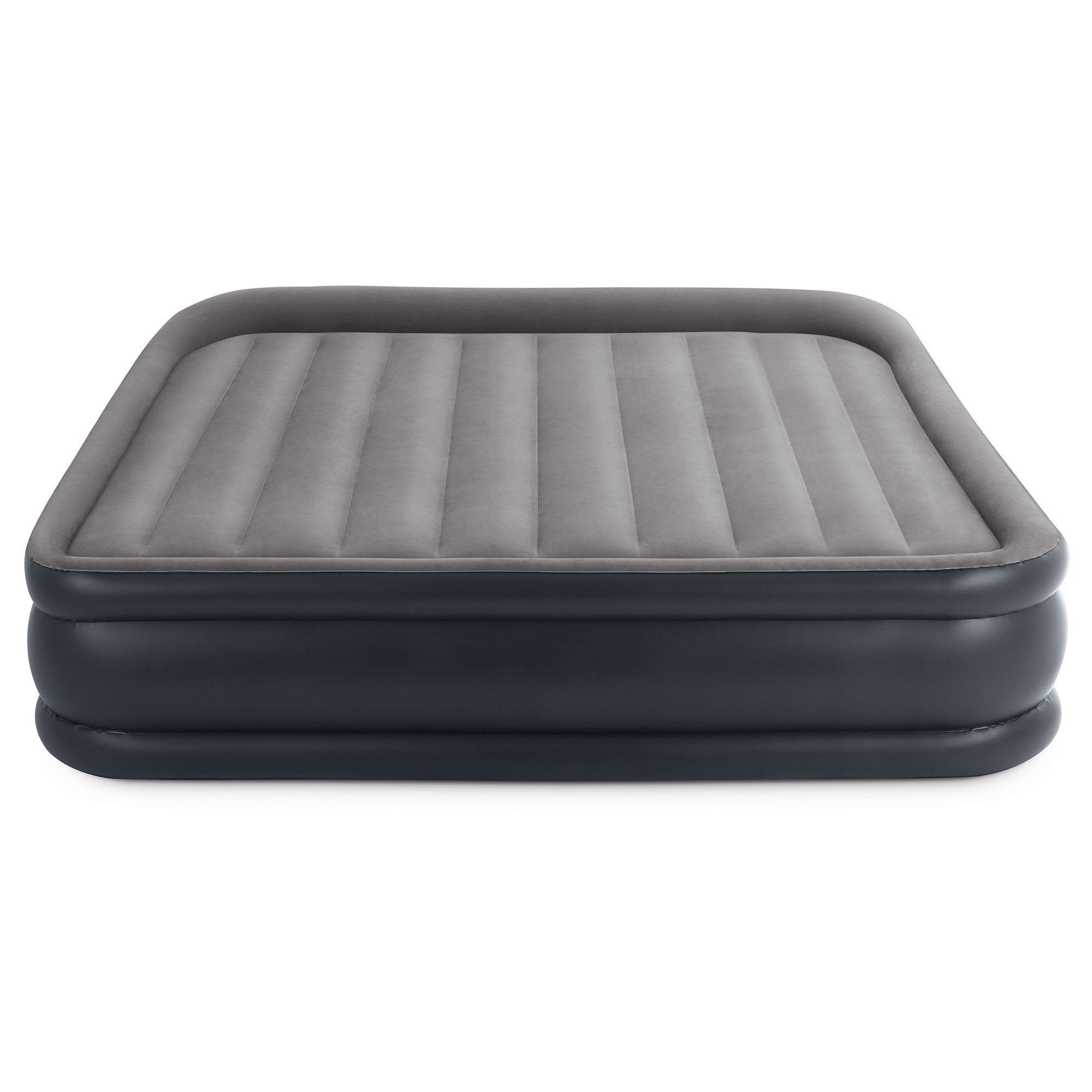 Intex Deluxe Pillow Rest Inflatable 1 King & 1 Queen Air Bed with Built In Pump