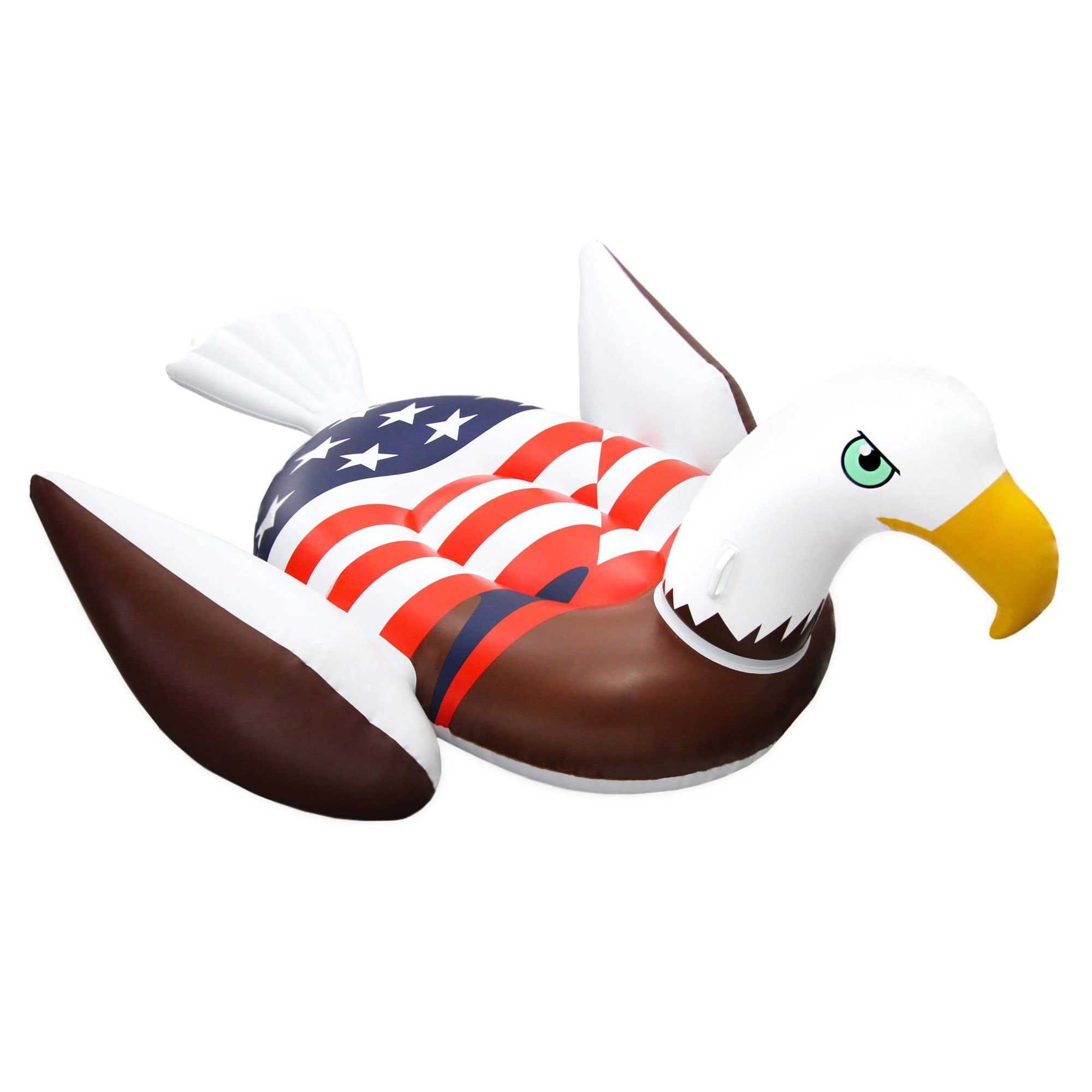 Swimline Inflatable American Bald Eagle Giant Float & 36 In. American Flag Float - VMInnovations