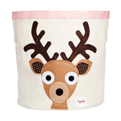 3 Sprouts Canvas Storage Bin Laundry Toy Baskets, Raccoon, Owl, Fox, & Deer