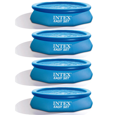 Intex Easy Set 10ft x 30ft x 30in Above Ground Inflatable Round Pool (4 Pack)