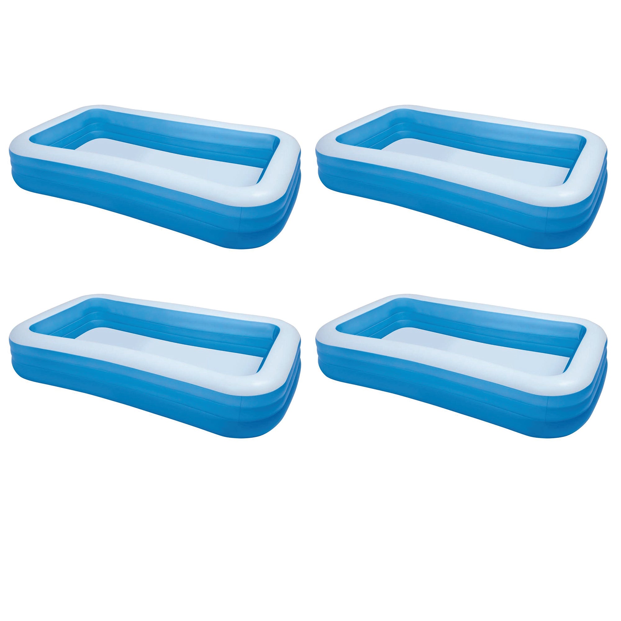 Intex Swim Center Family Backyard Inflatable Kiddie Swimming Pool (4 Pack)