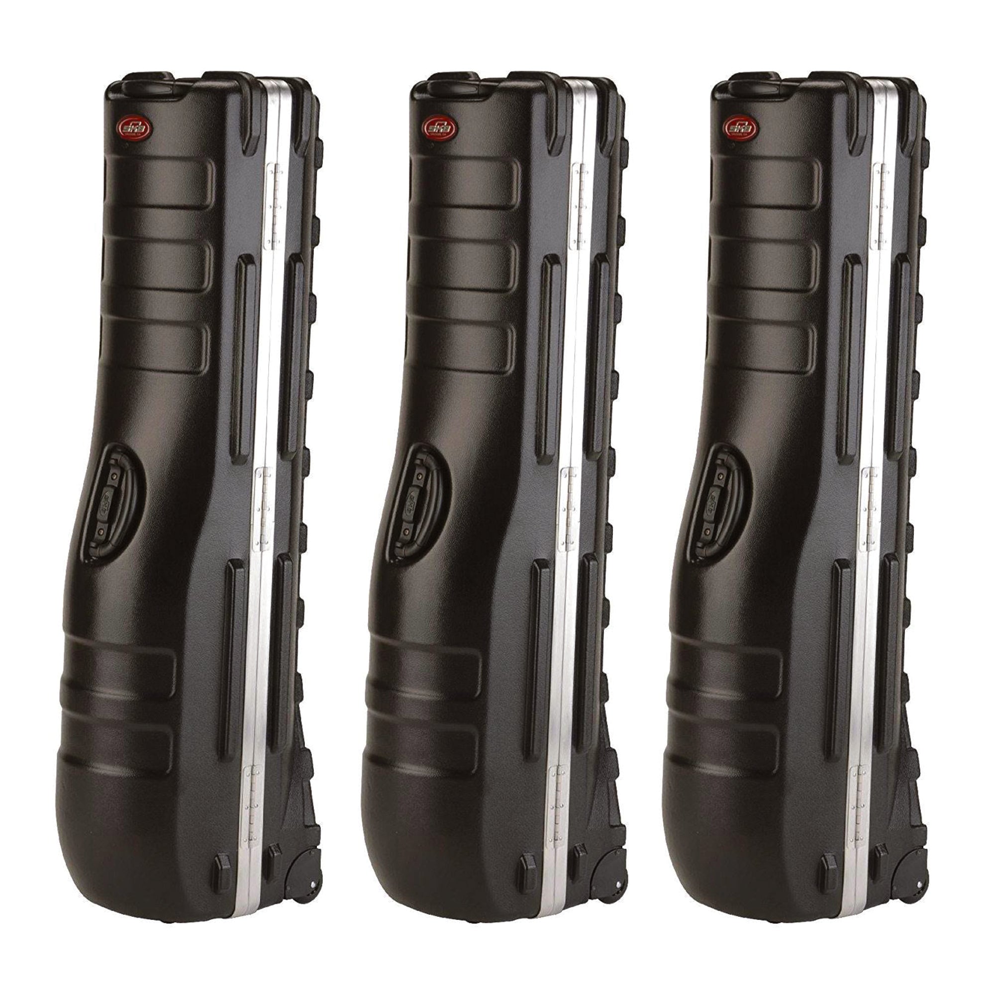 SKB Cases ATA Deluxe Hard Plastic Storage Wheeled Golf Bag Travel Case (3 Pack) - VMInnovations