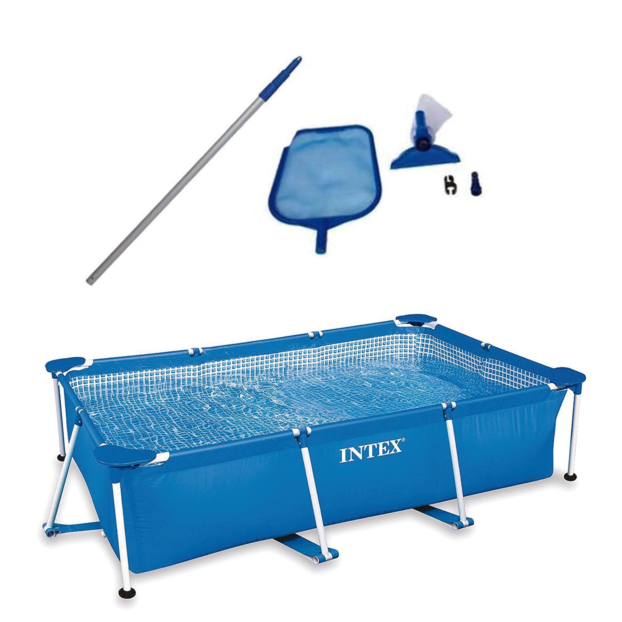 Intex 8.5' x 5.3' x 26" Above Ground Swimming Pool & Cleaning Maintenance Kit - VMInnovations