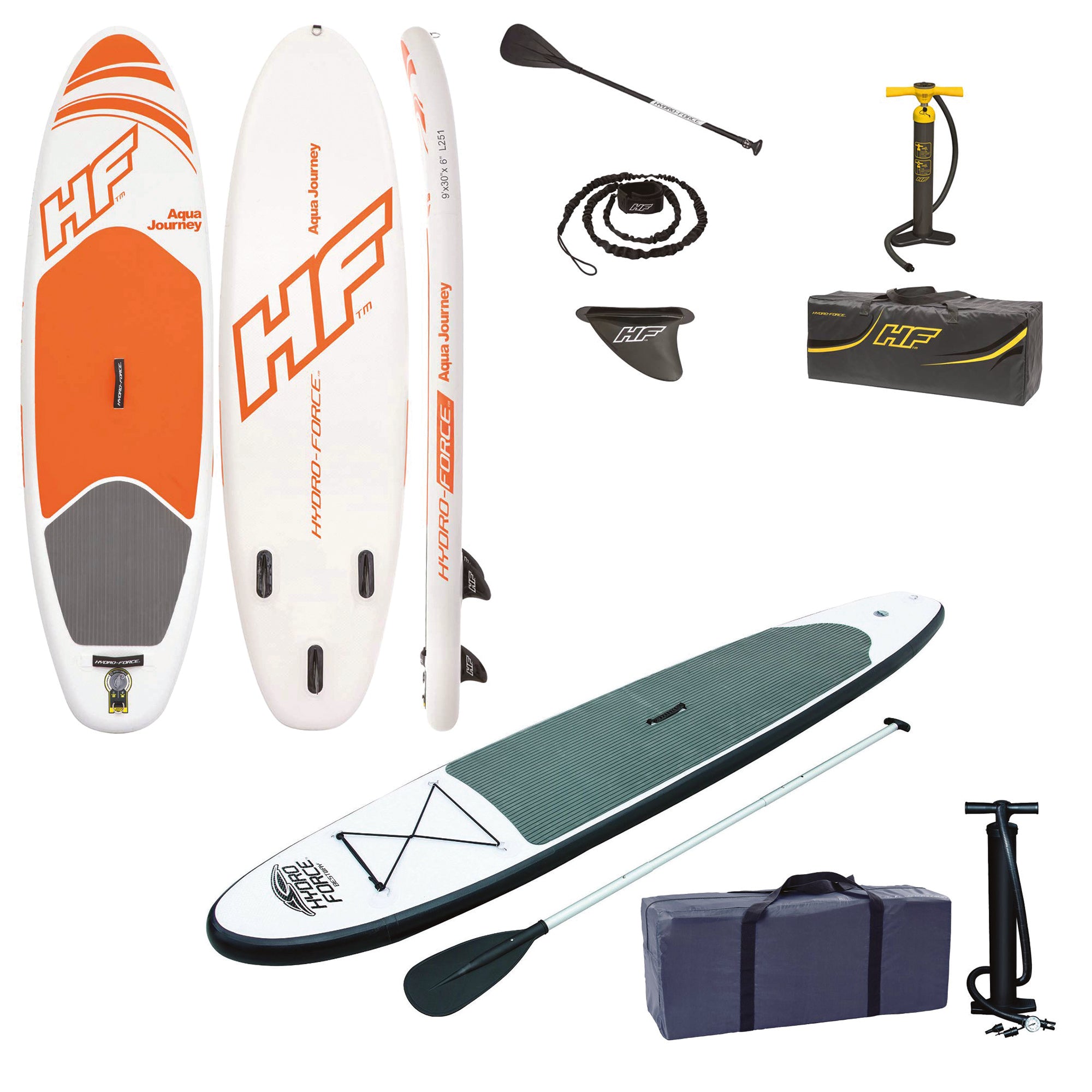 Bestway Inflatable 9ft Aqua Paddle Board & Bestway Inflatable 10ft Paddle Board