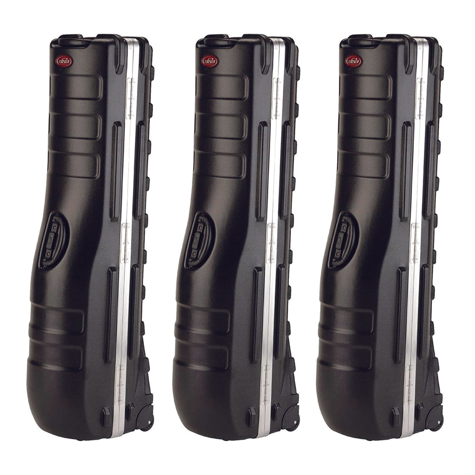 SKB Cases ATA Deluxe Hard Plastic Storage Wheeled Golf Bag Travel Case (3 Pack) - VMInnovations