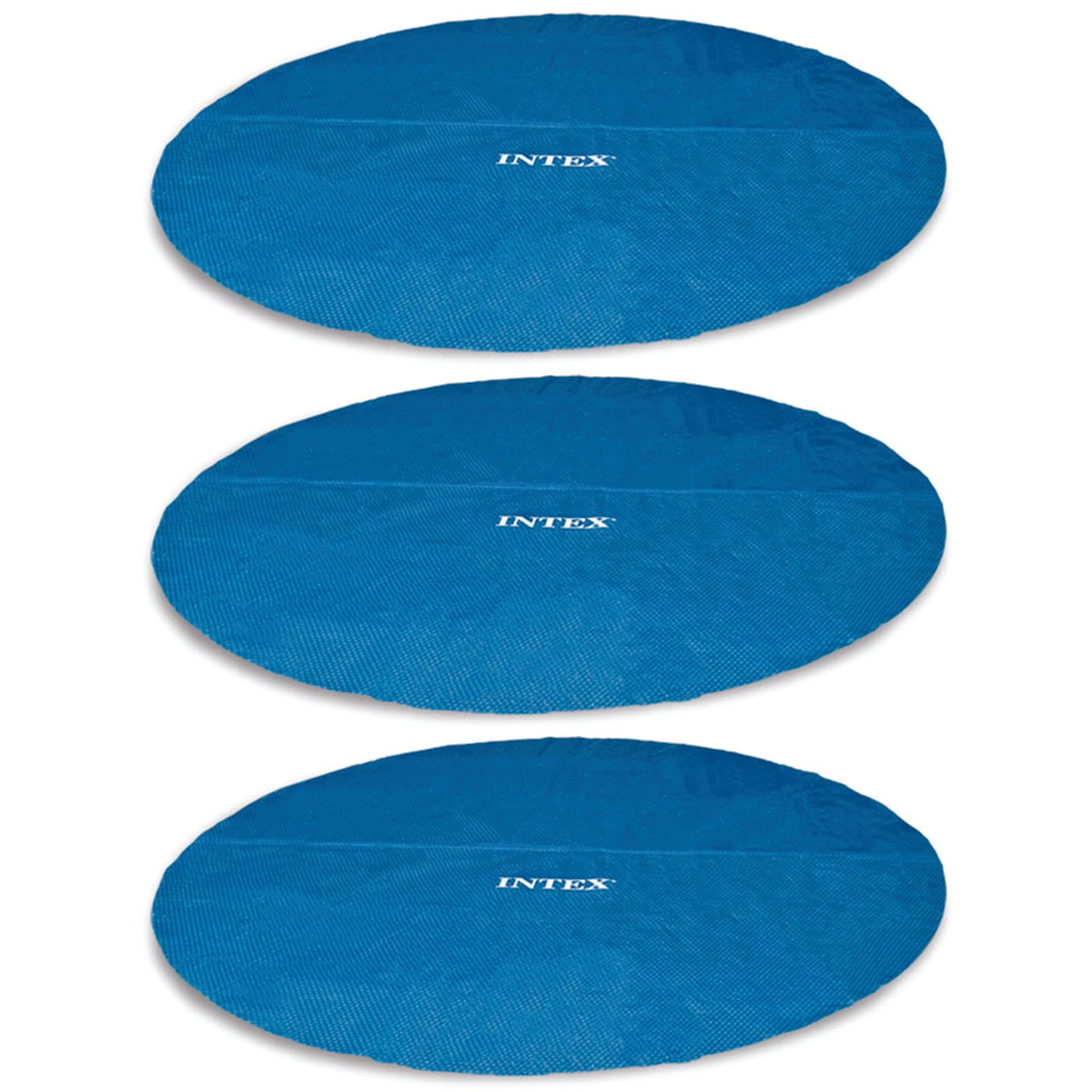 12-Foot Easy Set and Metal Frame Swimming Pool Solar Cover Tarp, Blue (3 Pack)