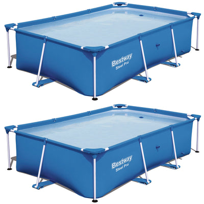 Bestway 8.5ft x 5.6ft x 2ft Pro Rectangular Above Ground Swimming Pool (2 Pack)