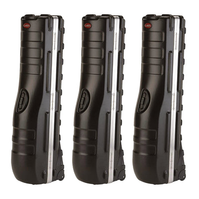 SKB Cases ATA Deluxe Hard Plastic Storage Wheeled Golf Bag Travel Case (3 Pack) - VMInnovations