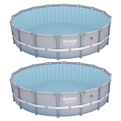 Bestway Power Steel Pro Round Frame Above Ground Swimming Pool (2 Pack)