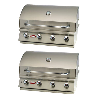 Bull Lonestar 4 Burner Stainless Steel BBQ Grill Head, Liquid Propane (2 Pack)