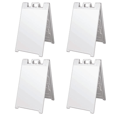 Plasticade Signicade Portable Folding Sidewalk Double Sided Sign Stand (4 Pack)