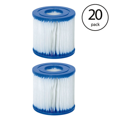 Bestway Swimming Pool Pump Replacement Cartridge Type VII & D, 10 Packs of 2 Ea.