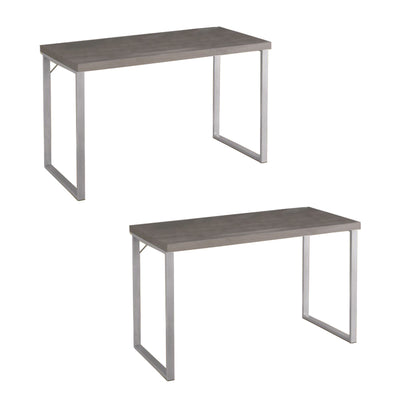 Monarch Specialties Contemporary Home Office Computer Desk, Dark Taupe (2 Pack)