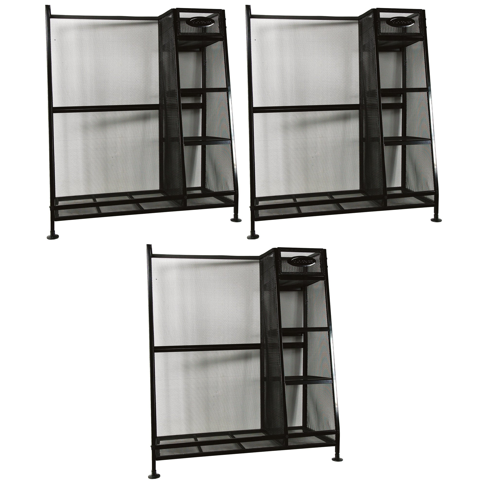 Suncast Storage Heavy Duty Metal Golf Equipment Organizer Storage Rack (3 Pack)