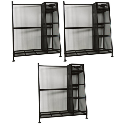 Suncast Storage Heavy Duty Metal Golf Equipment Organizer Storage Rack (3 Pack)