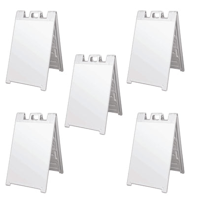 Plasticade Signicade Portable Folding Sidewalk Double Sided Sign Stand (5 Pack)