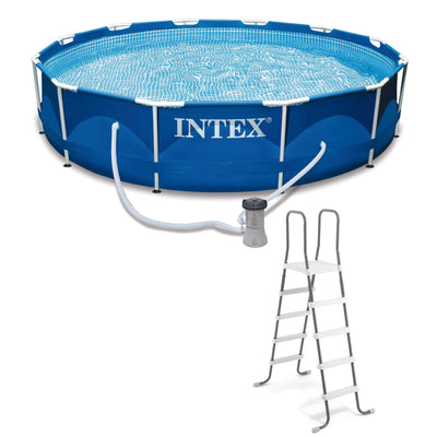 Pool Ladder for 52" Wall Height Bundled w/ Frame Round Above Ground Swimming Pool