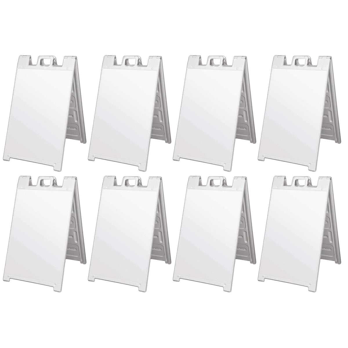 Plasticade Signicade Portable Folding Sidewalk Double Sided Sign Stand (8 Pack)