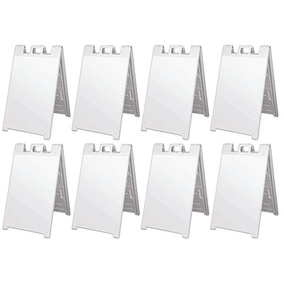 Plasticade Signicade Portable Folding Sidewalk Double Sided Sign Stand (8 Pack)