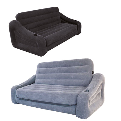 Intex Inflatable 2 In 1 Pull Out Futon, Gray & Intex Pull Out Futon, Dark Gray