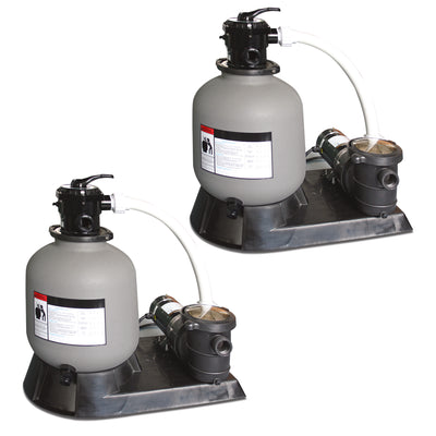 Swimline HydroTools 19 Inch Swimming Pool Sand Filter and Pump System  (2 Pack)