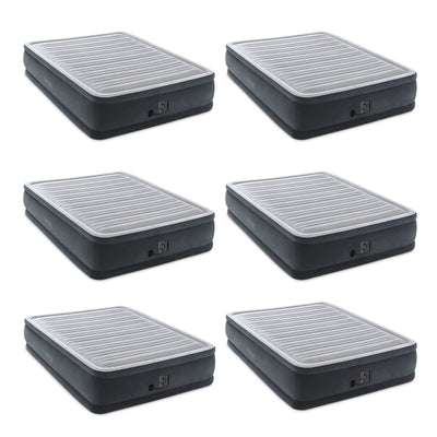 Intex Dura Beam Plus Series Elevated Airbed w/ Built-In Pump, Queen(6 Pack)