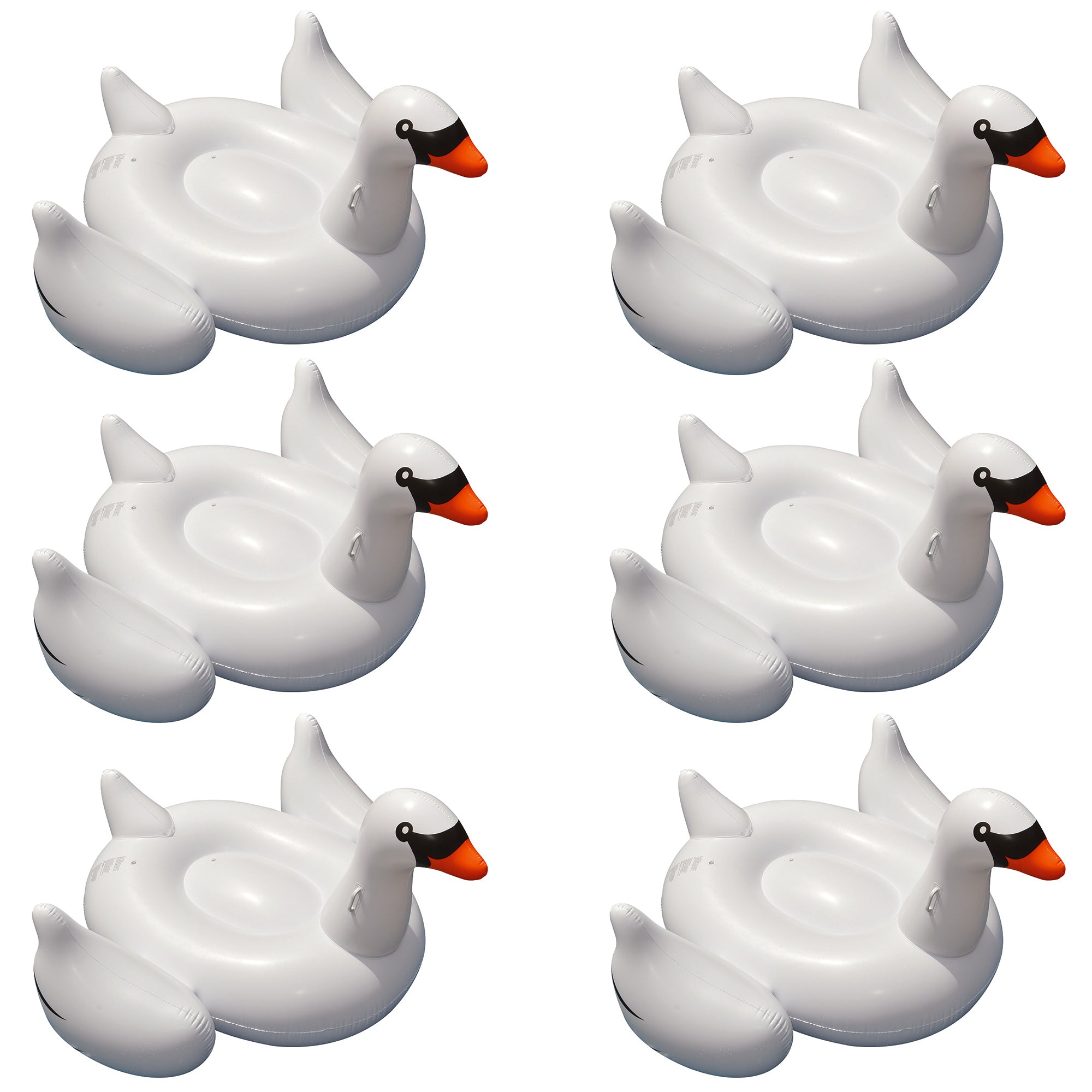 Swimline Giant Swan Inflatable Ride-On Swimming Pool Raft Float, White  (6 Pack) - VMInnovations