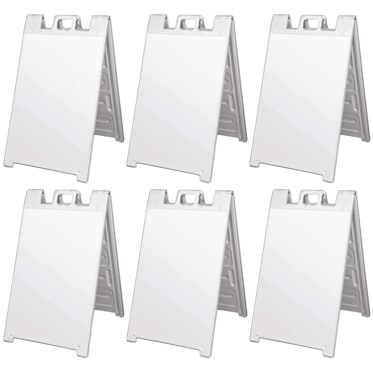 Plasticade Signicade Portable Folding Sidewalk Double Sided Sign Stand (6 Pack)