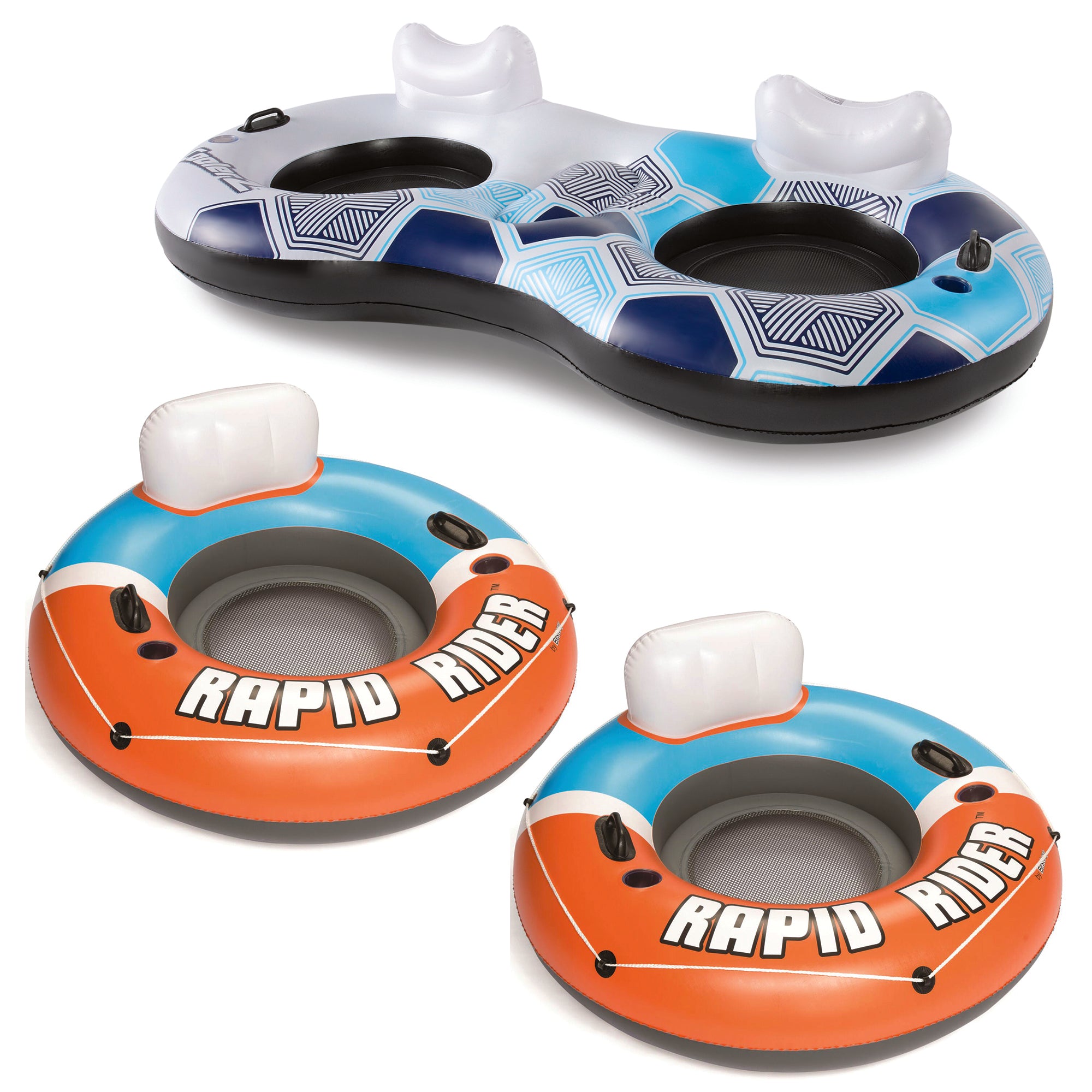 Bestway 2 Person Lake River Pool Water Tube & River Lake Pool Tube (2 Pack) - VMInnovations