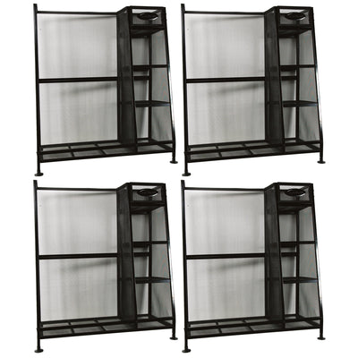 Suncast Storage Heavy Duty Metal Golf Equipment Organizer Storage Rack (4 Pack)